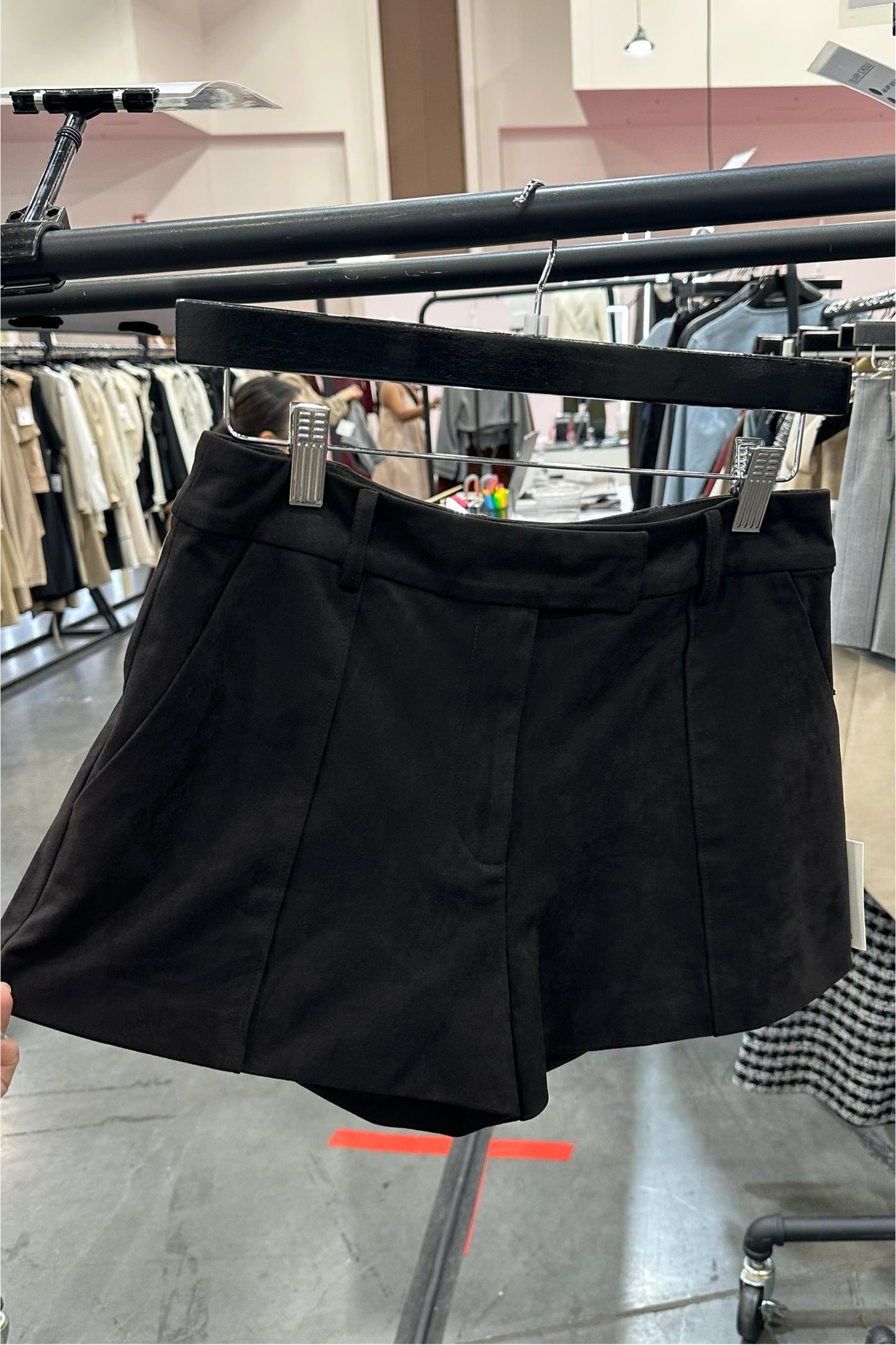 Black Suede Shorts
