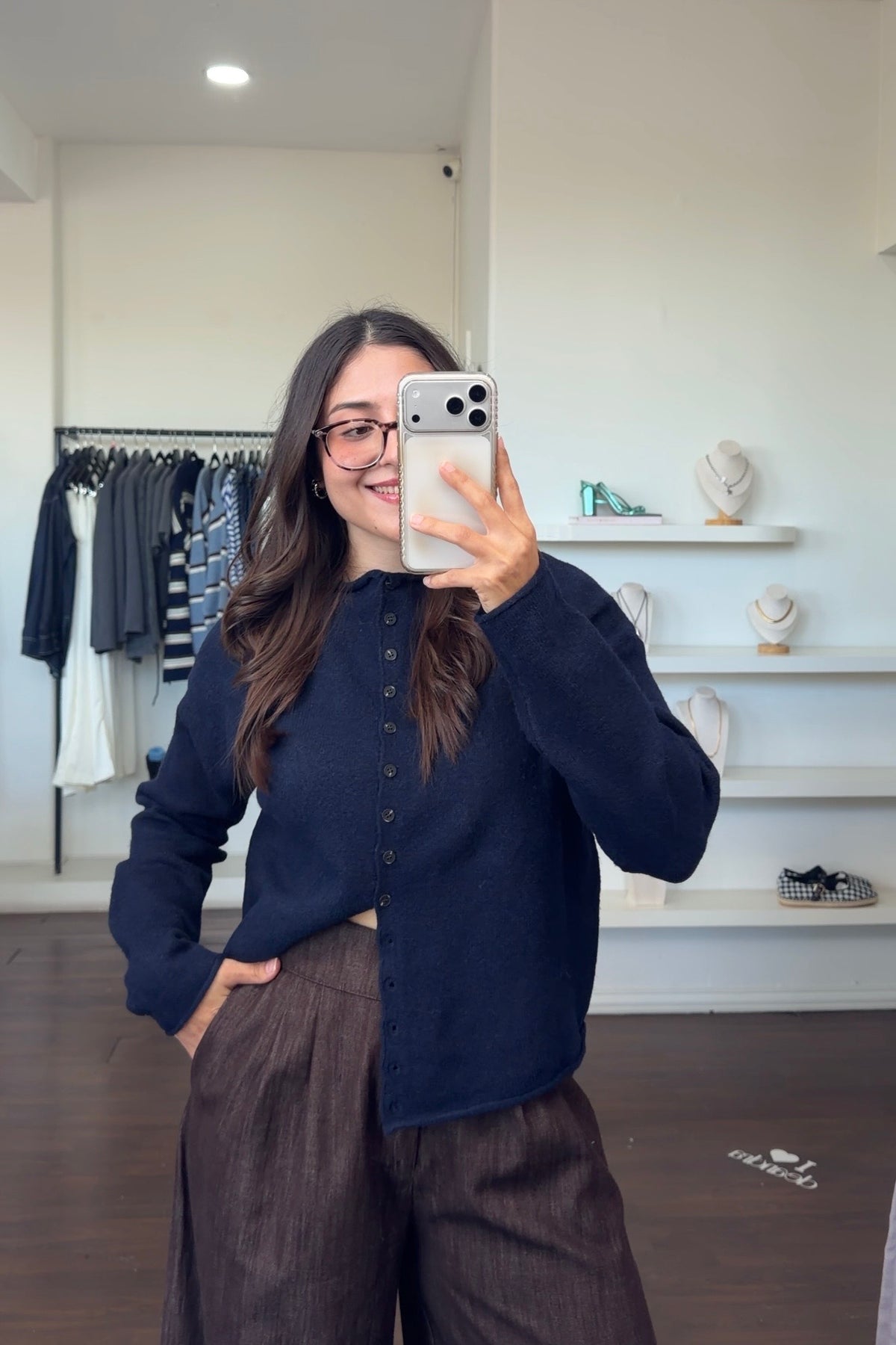 Lorena Navy Cardigan