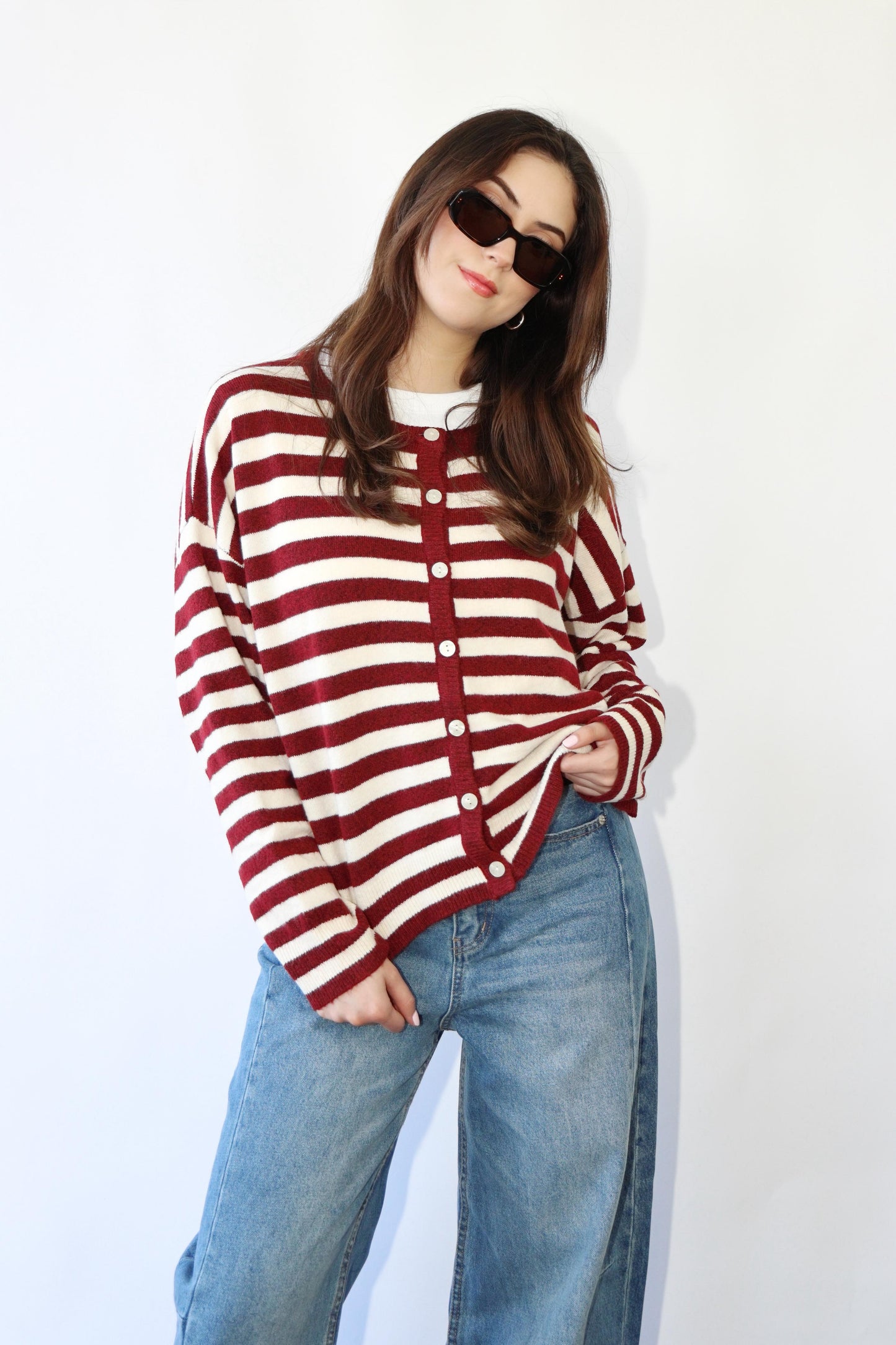Kate Striped Cardigan