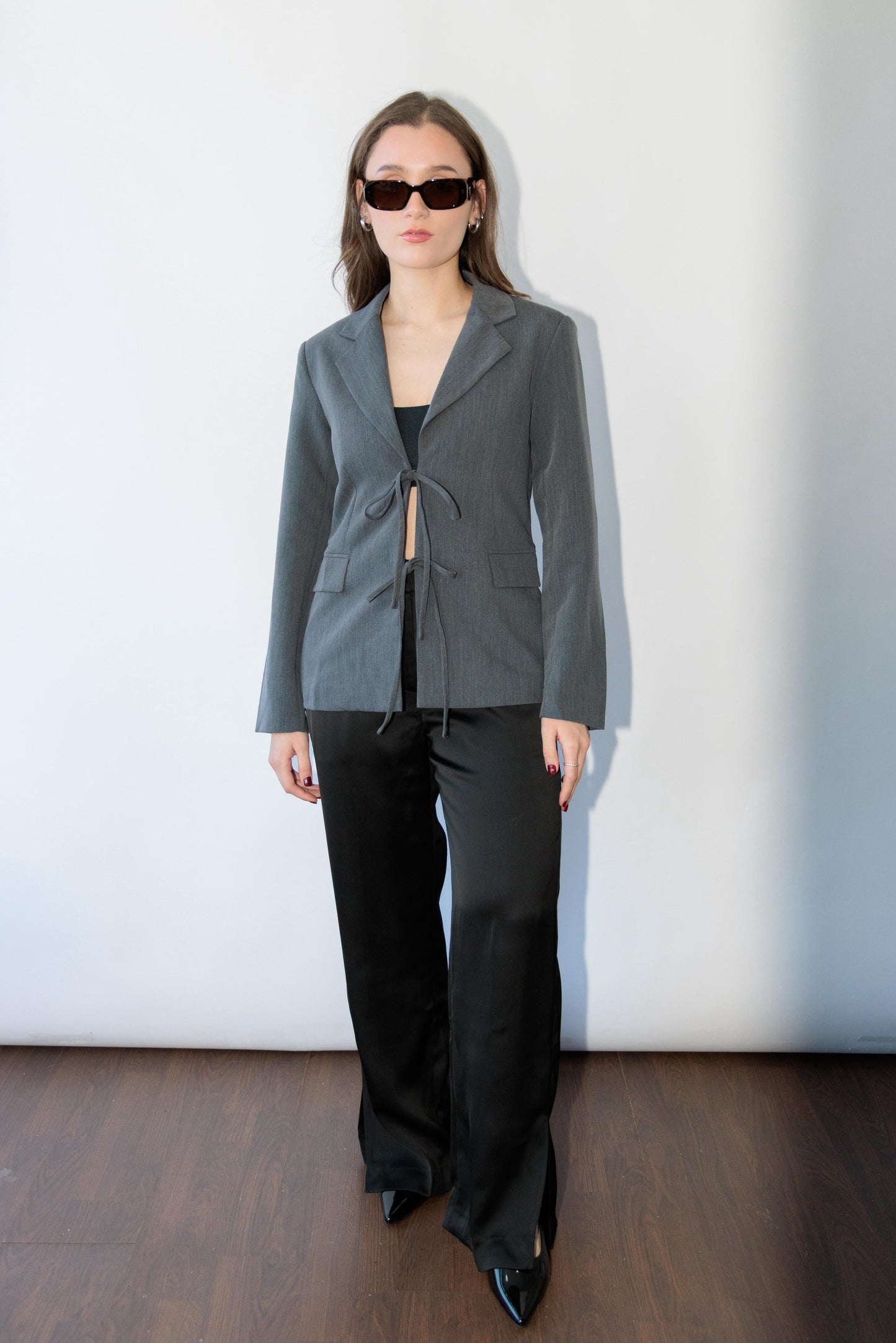 Tie Front Blazer