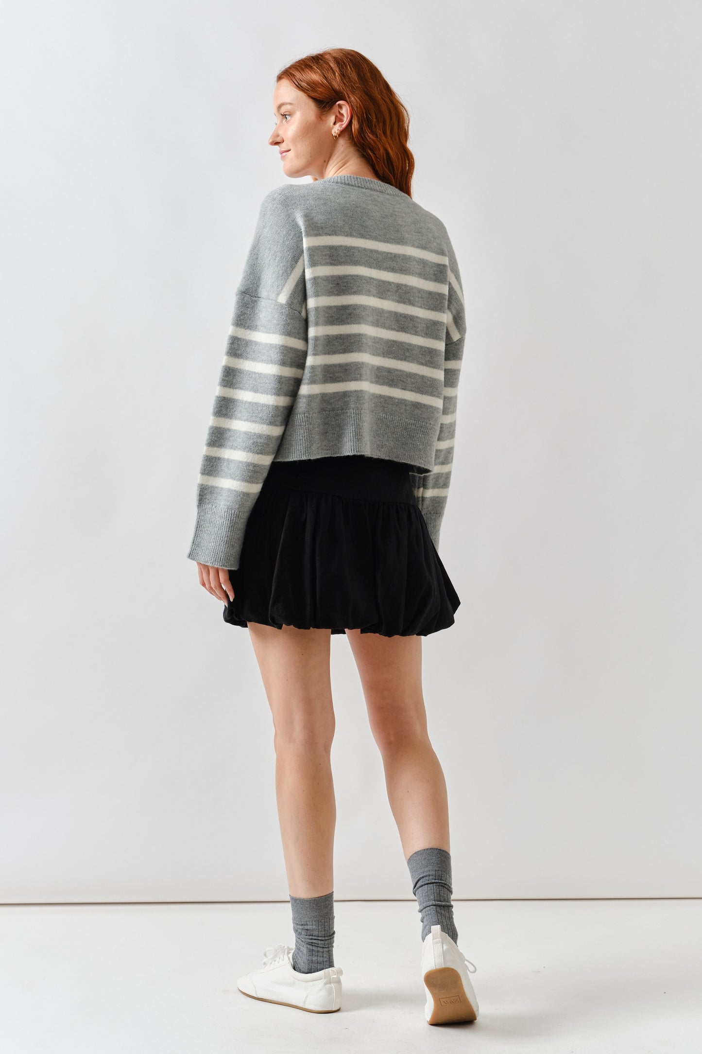 Grey/White Cardigan