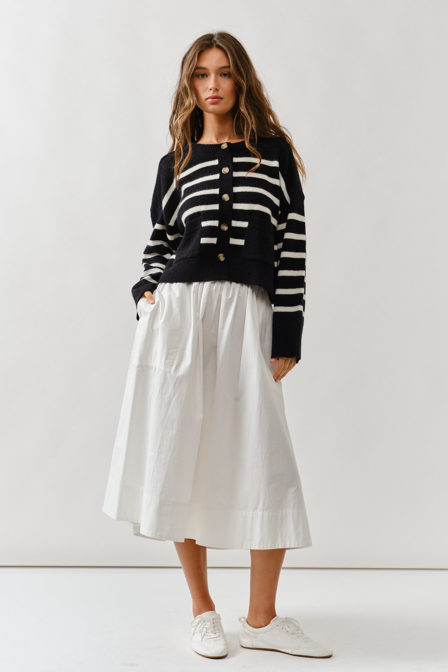 Black/White Cardigan