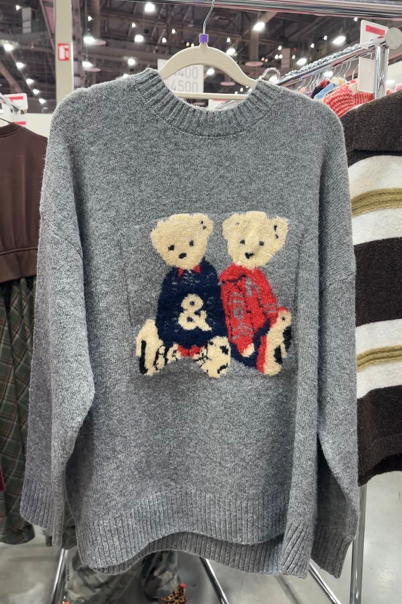 Grey Teddy Bears Sweater