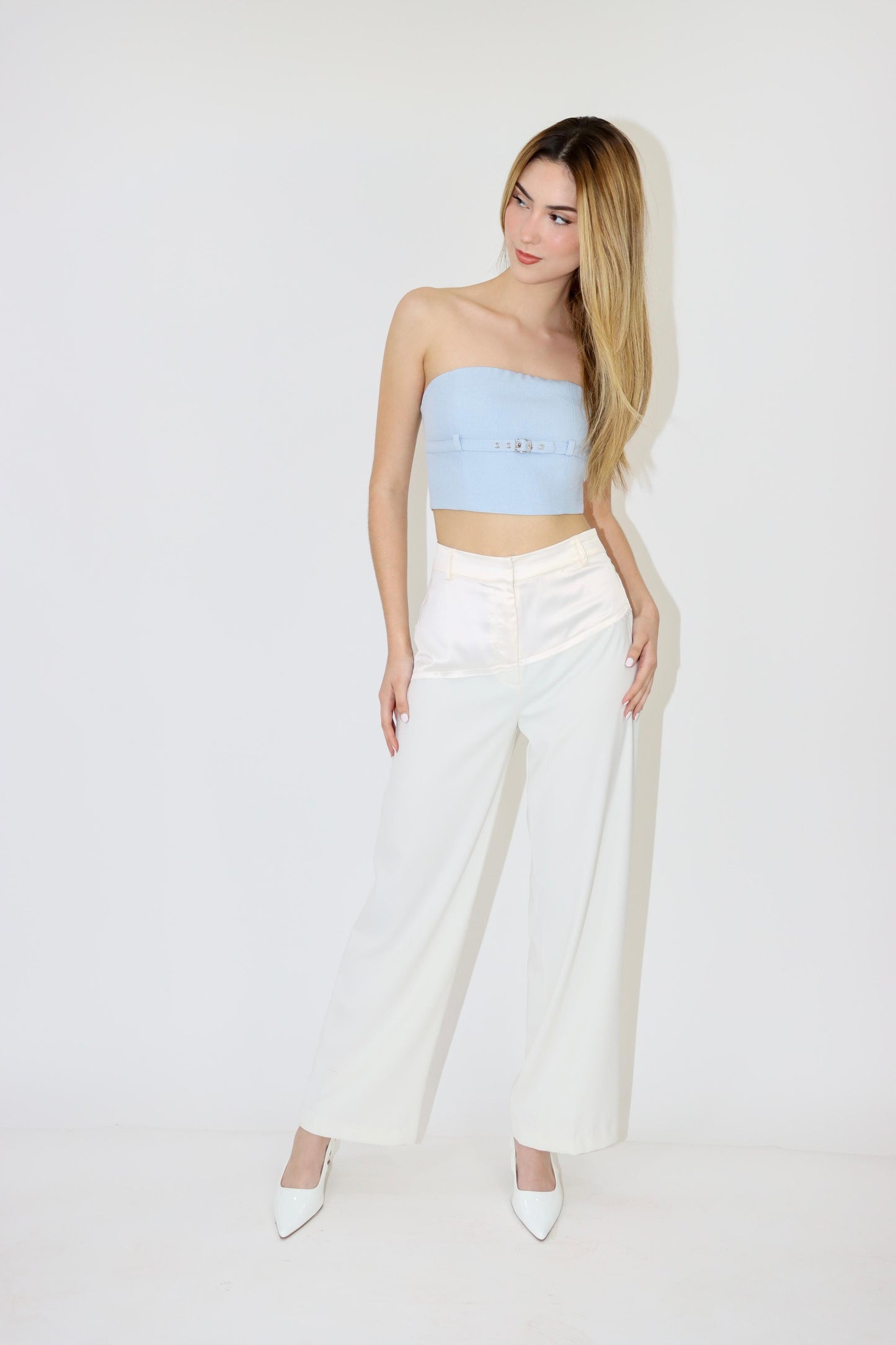 Nessa Asymmetrical Contrast Pants