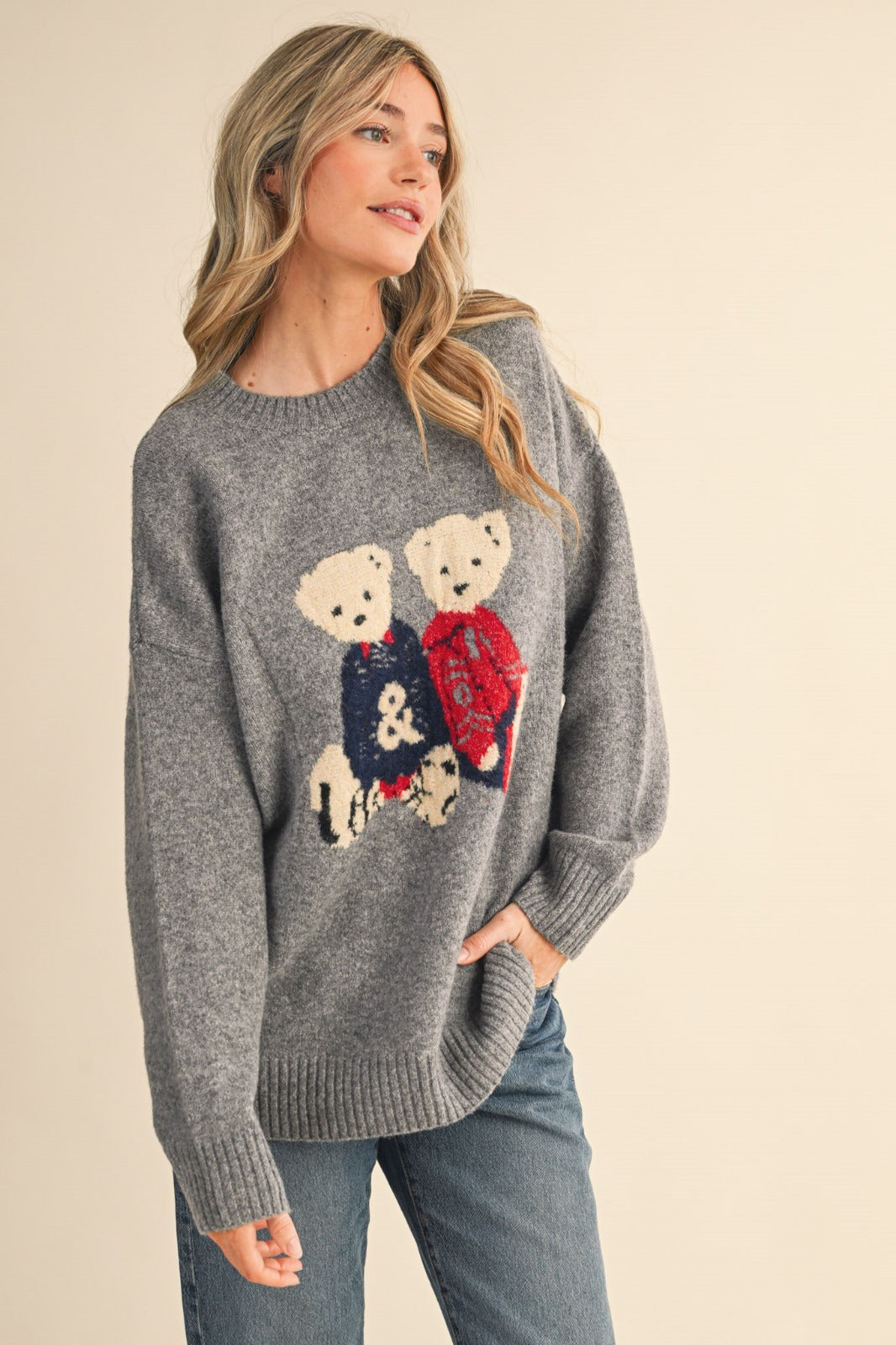 Grey Teddy Bears Sweater