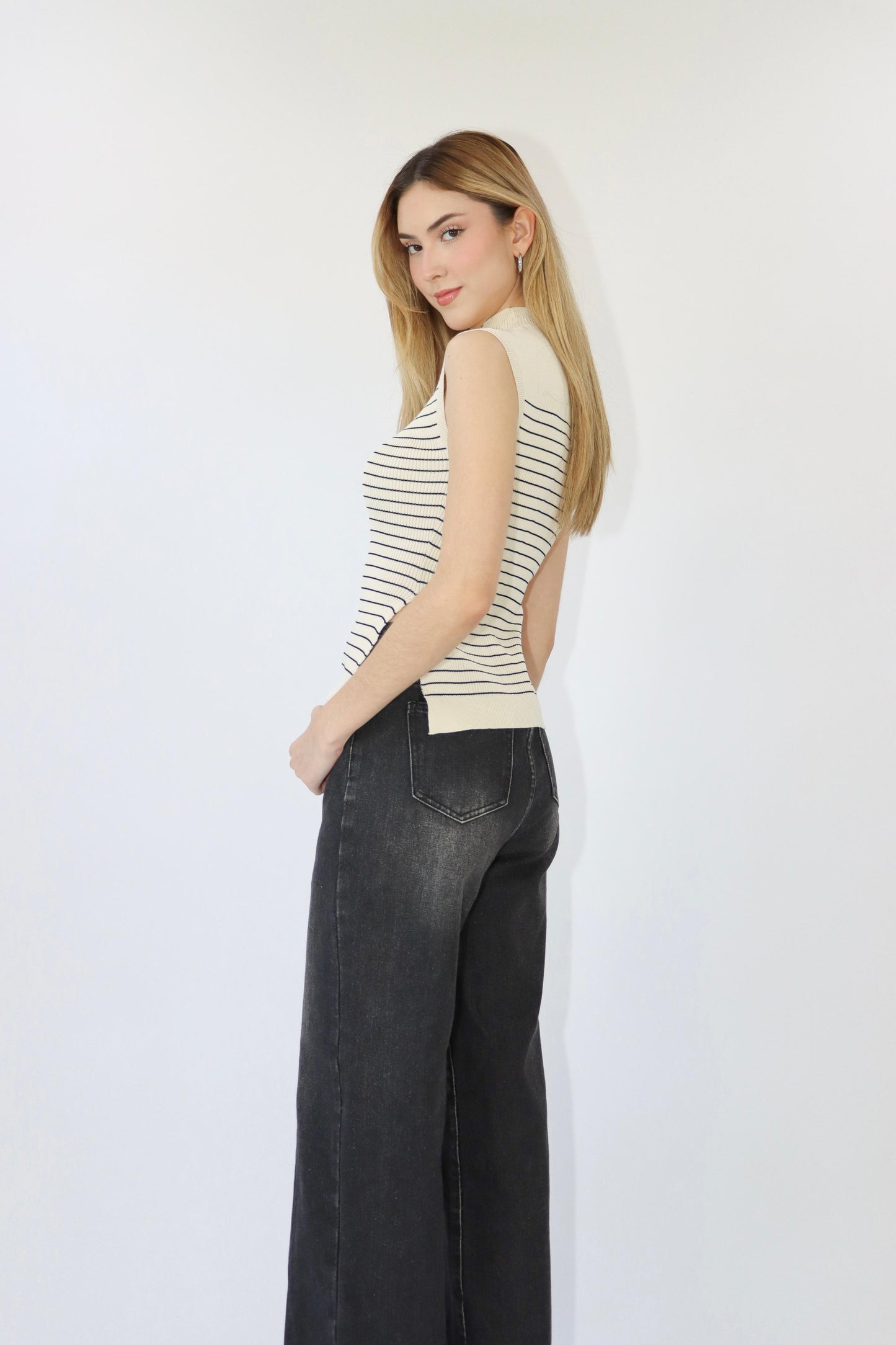 Ivy Striped Knit Top