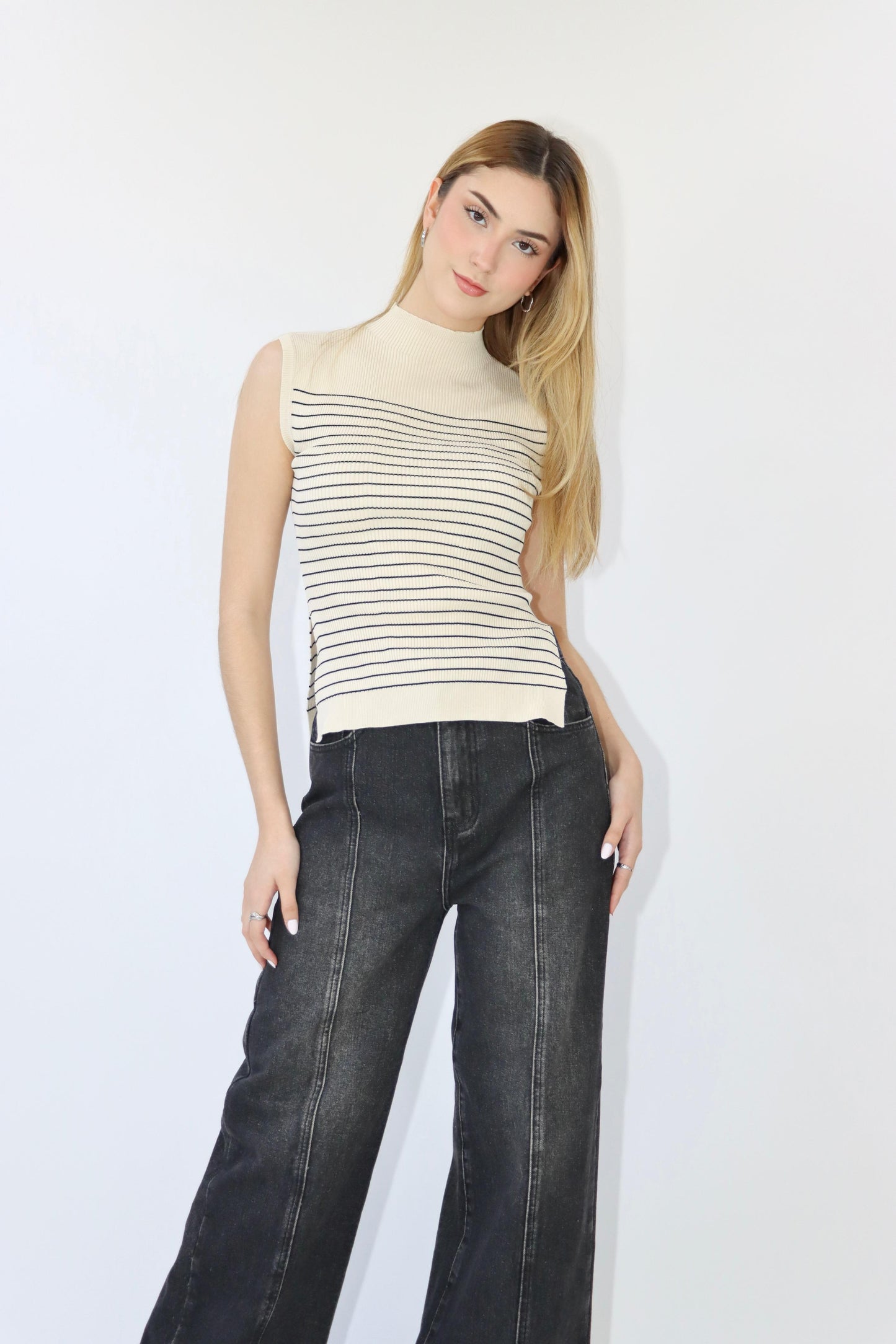 Ivy Striped Knit Top