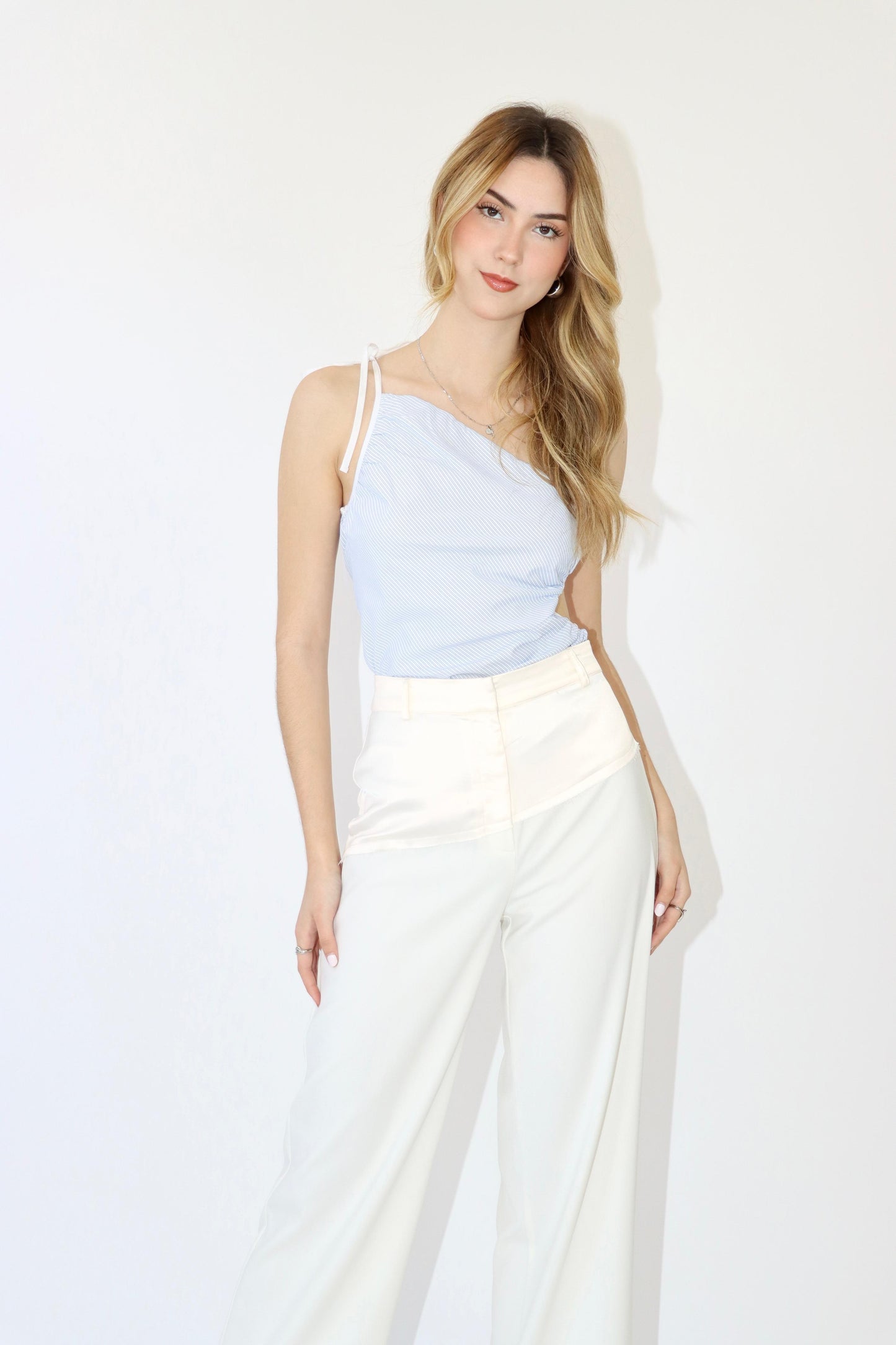 Nessa Asymmetrical Contrast Pants