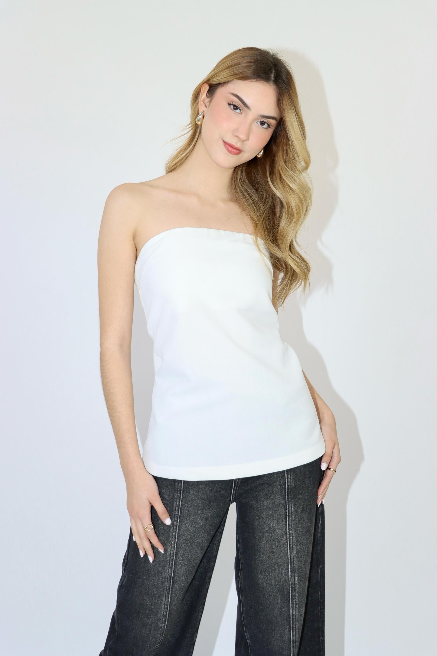 Levia Strapless White Top