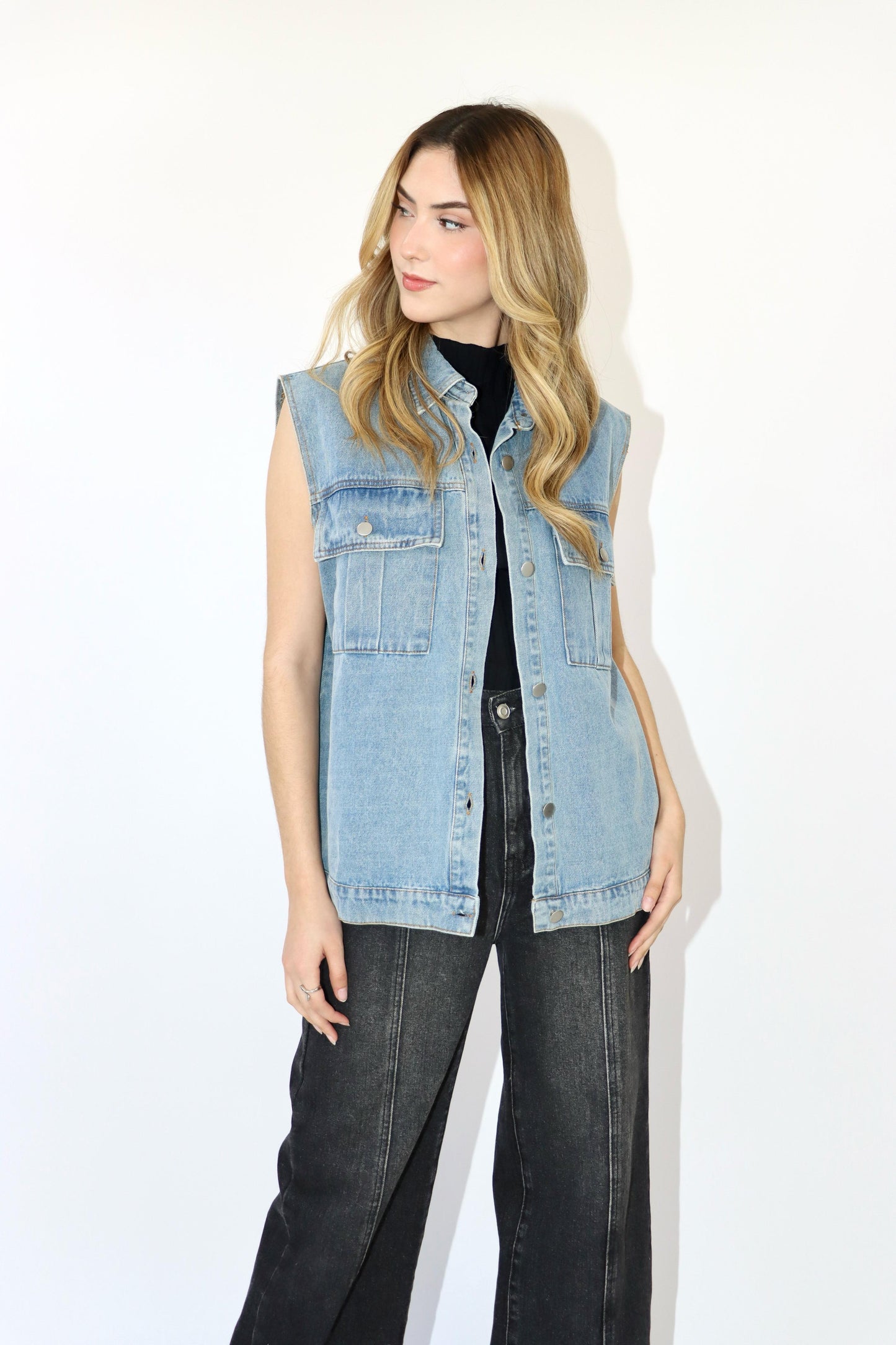 Oliver Blue Oversized Denim Vest