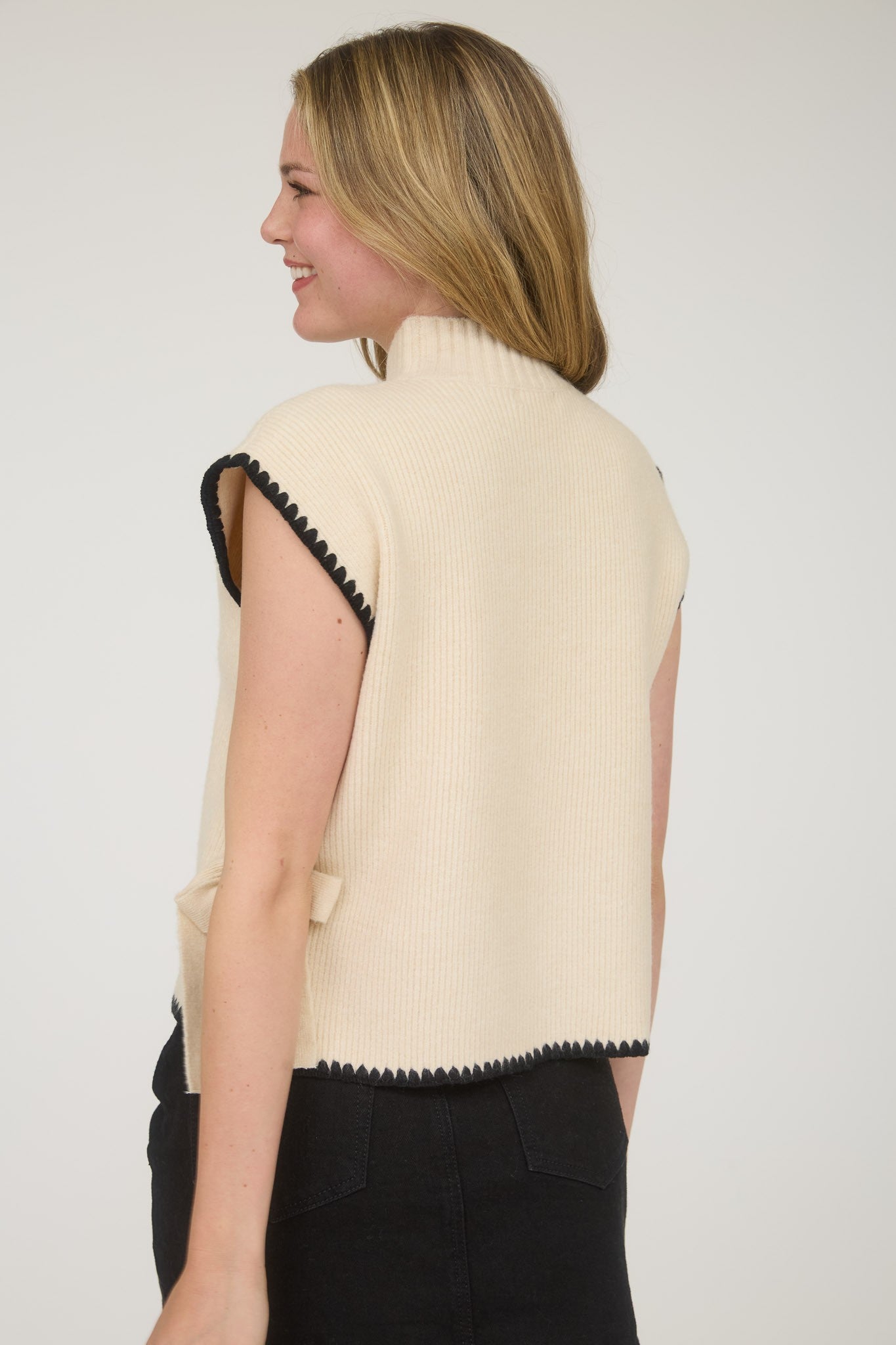 Ivory/Black Sweater