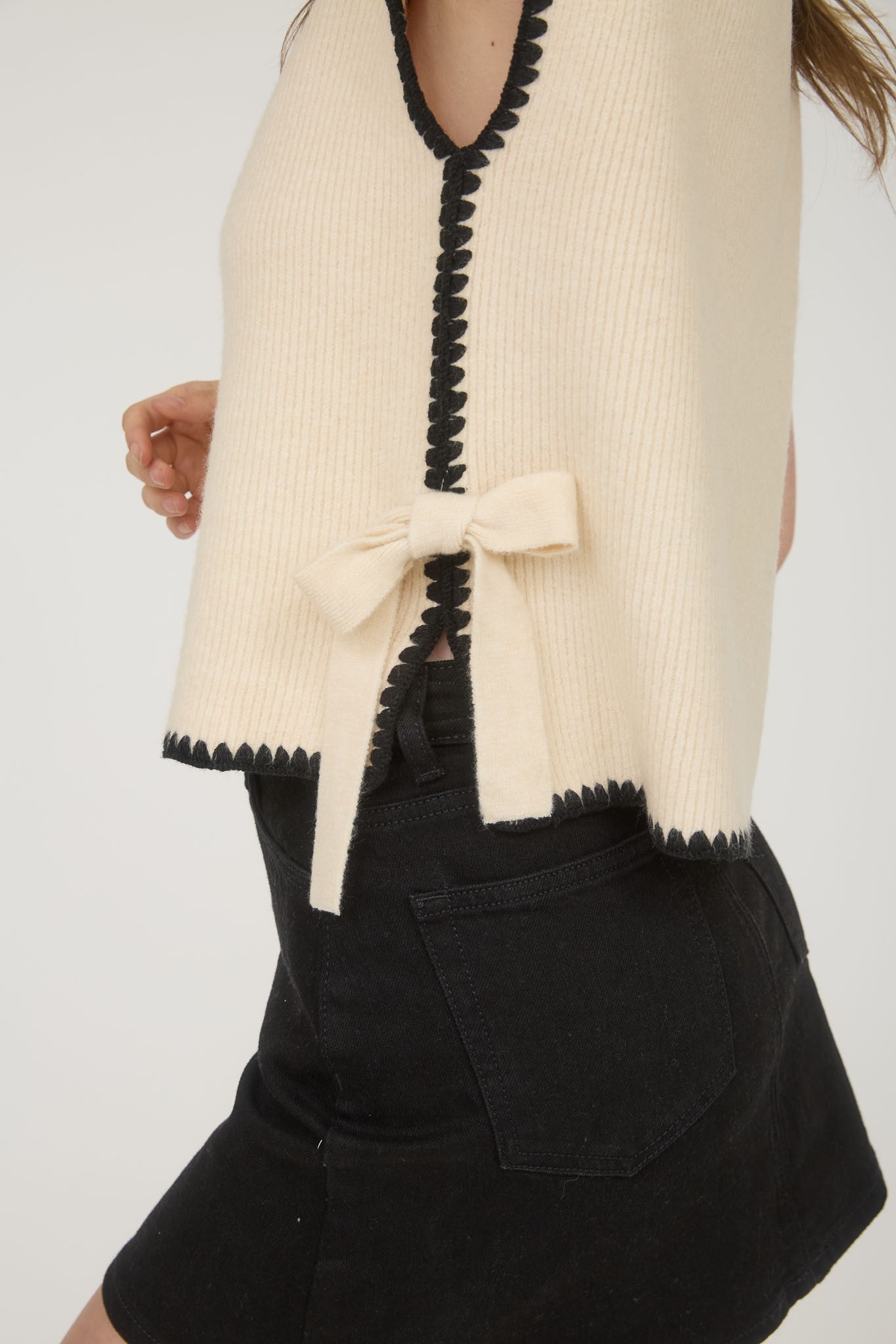 Ivory/Black Sweater