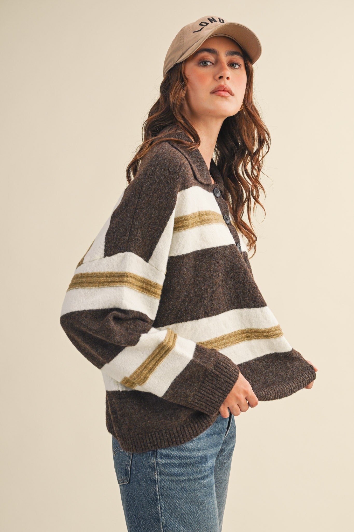 Striped Polo Sweater