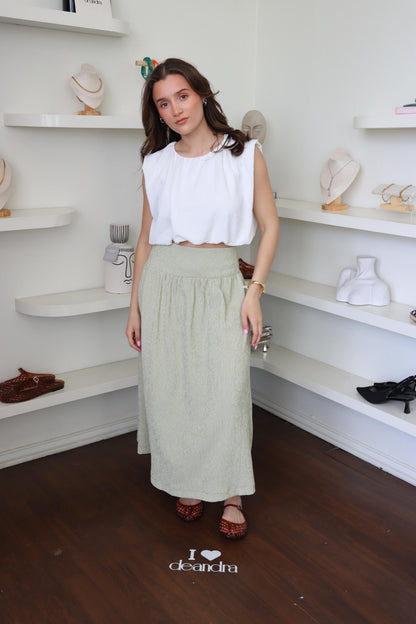 Emily Green Gingham Skirt