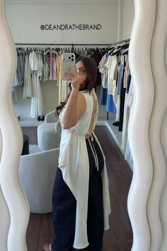 Lenna Draped Open Back Top