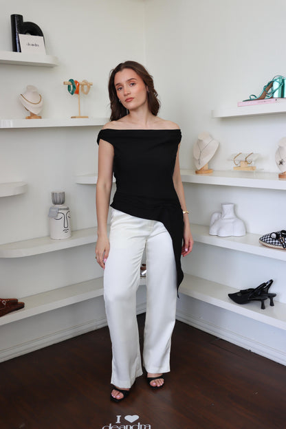 Carlo Ivory Satin Pants