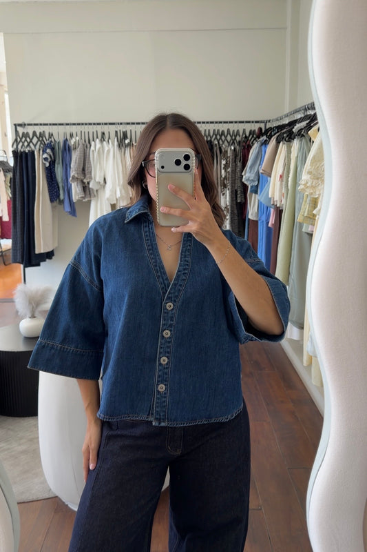 Jane Denim Top