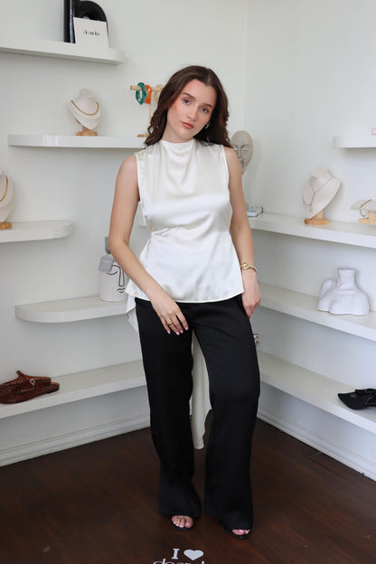 Lenna Draped Open Back Top