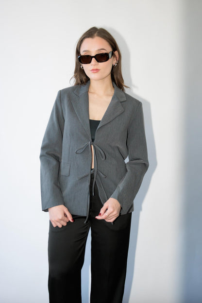 Tie Front Blazer