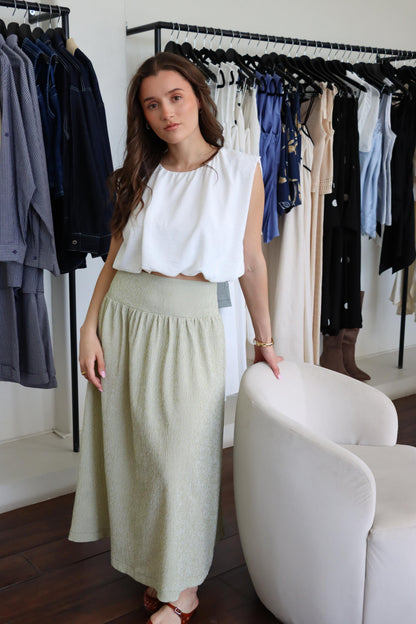 Emily Green Gingham Skirt
