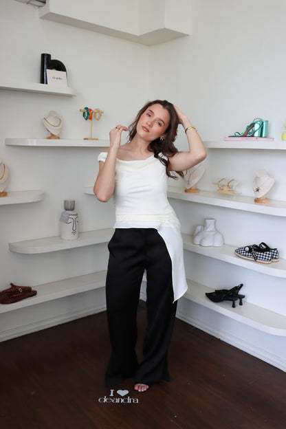 Kiley Ivory Asymmetrical Top