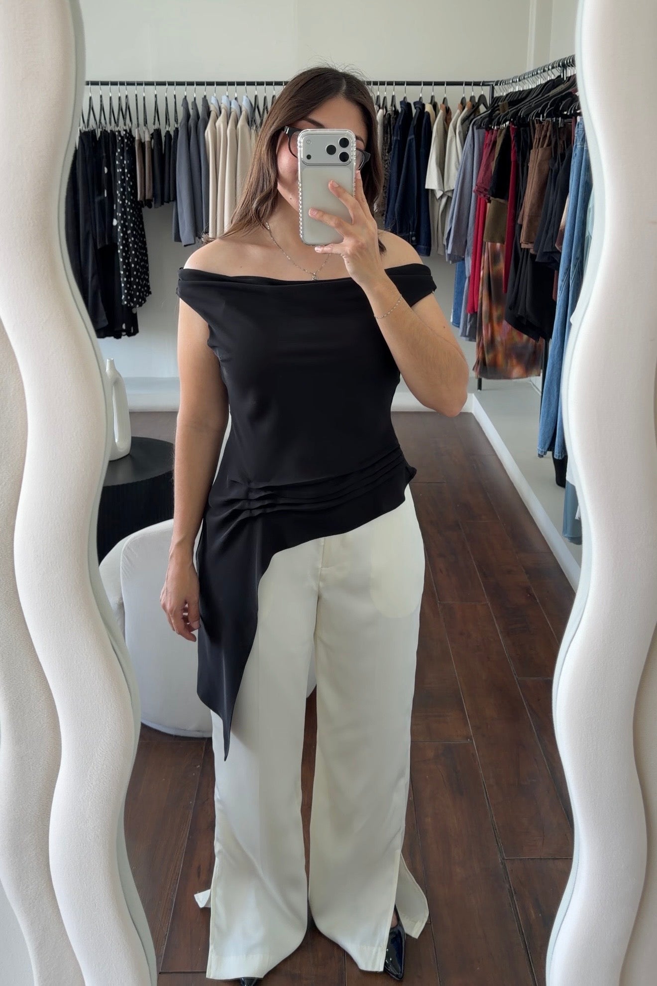 Carlo Ivory Satin Pants