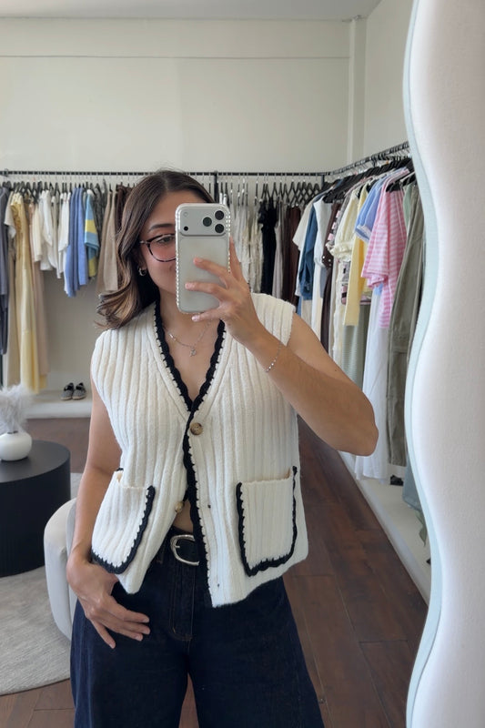 White/Black Vest