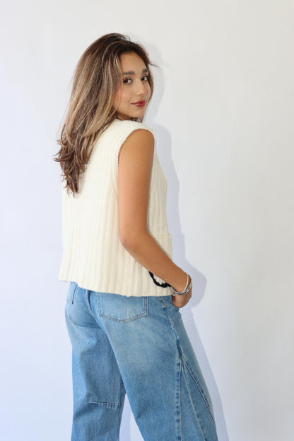 White/Black Vest