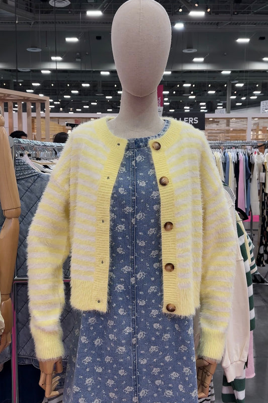 Striped Yellow Cardigan