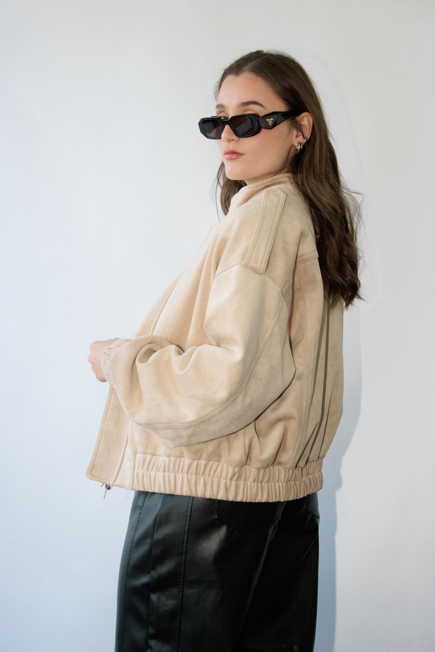 Suede Bomber Jacket