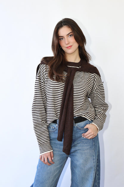 Paisley Striped Sweater