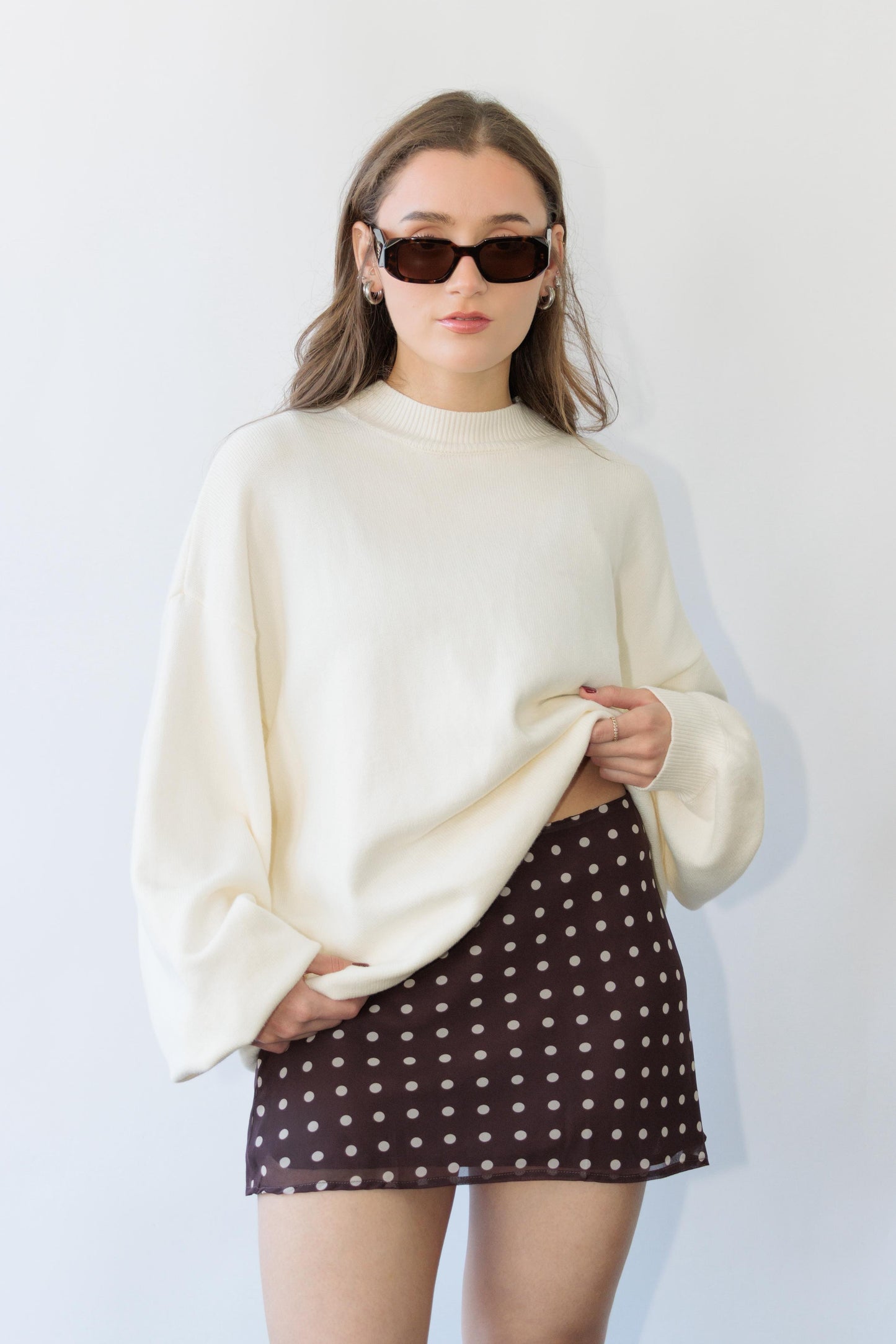 Cream Oversized Sweater