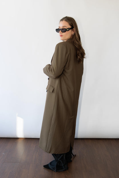 Olive Long Blazer