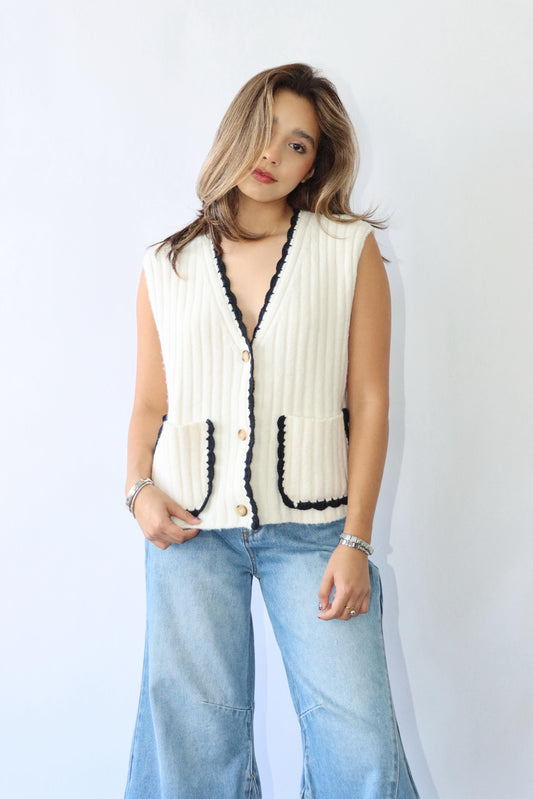 White/Black Vest