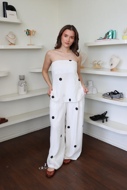 Vivian Ivory Polka Dot Set