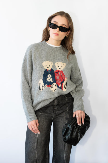 Grey Teddy Bears Sweater