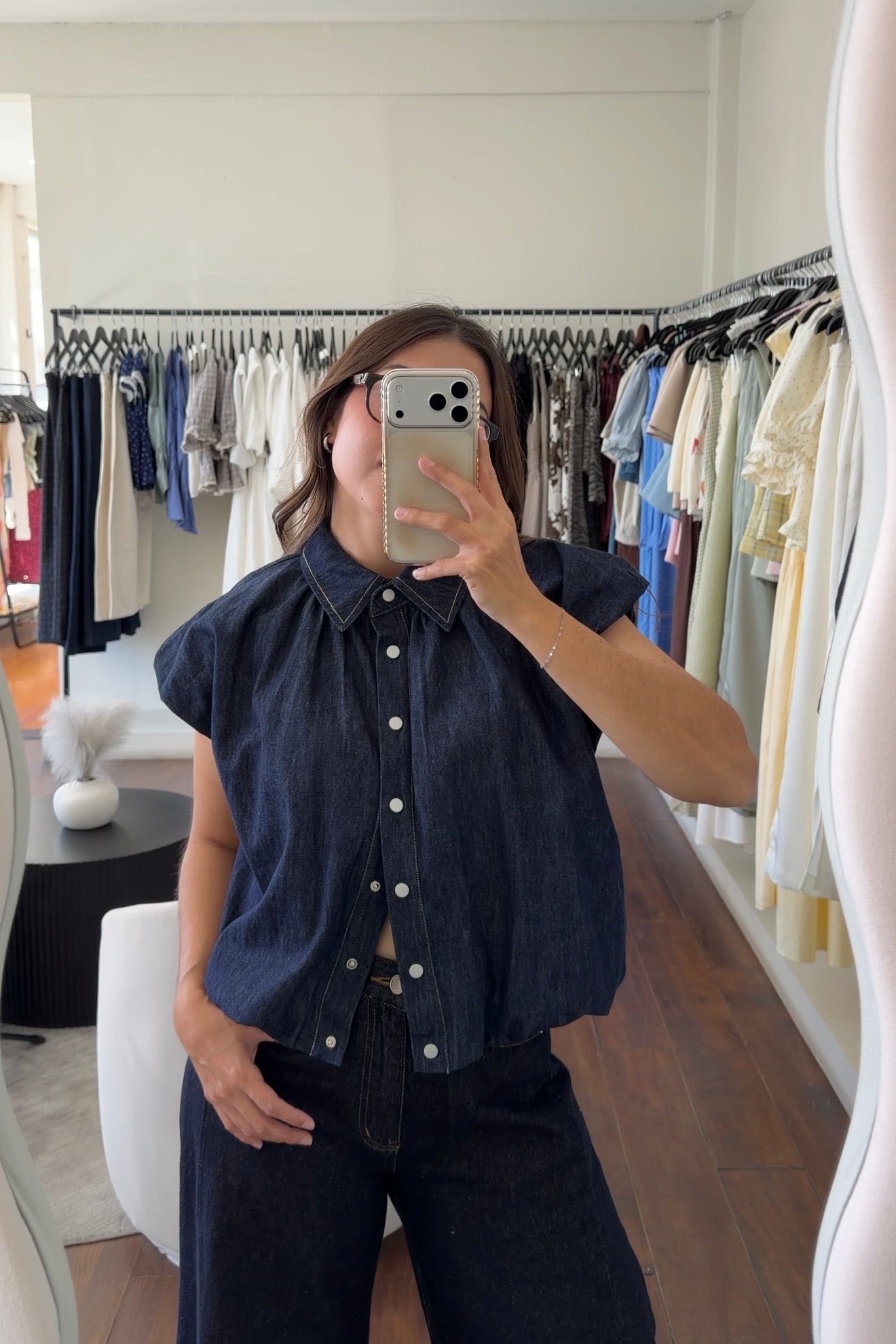 Camila Denim Top