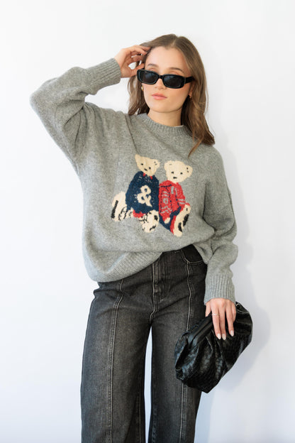Grey Teddy Bears Sweater