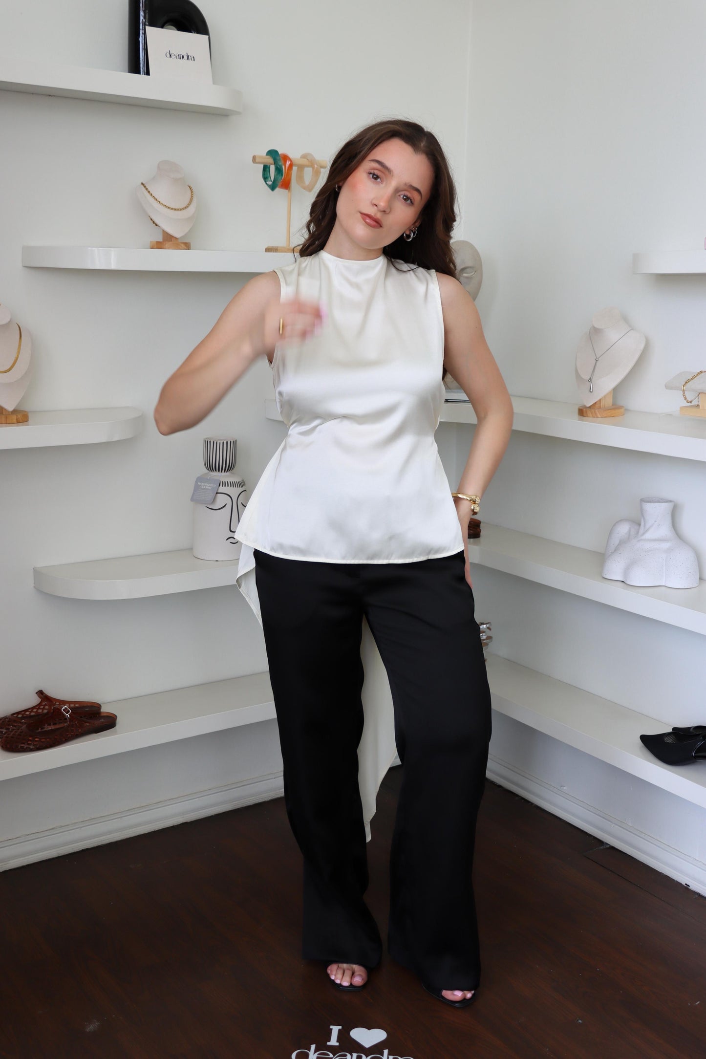 Lenna Draped Open Back Top