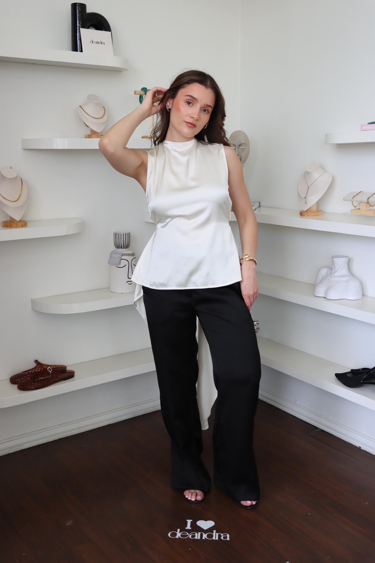 Lenna Draped Open Back Top