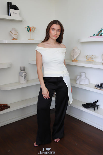 Kiley Ivory Asymmetrical Top
