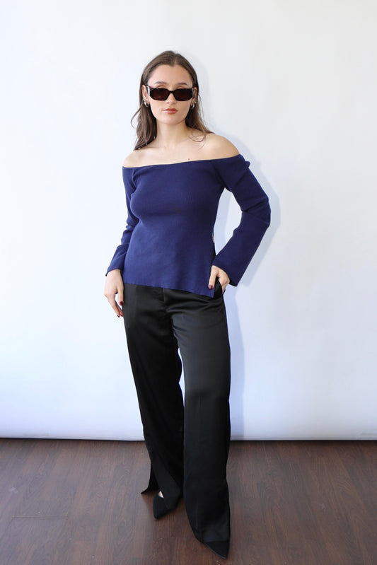 Off Shoulder Knit Top
