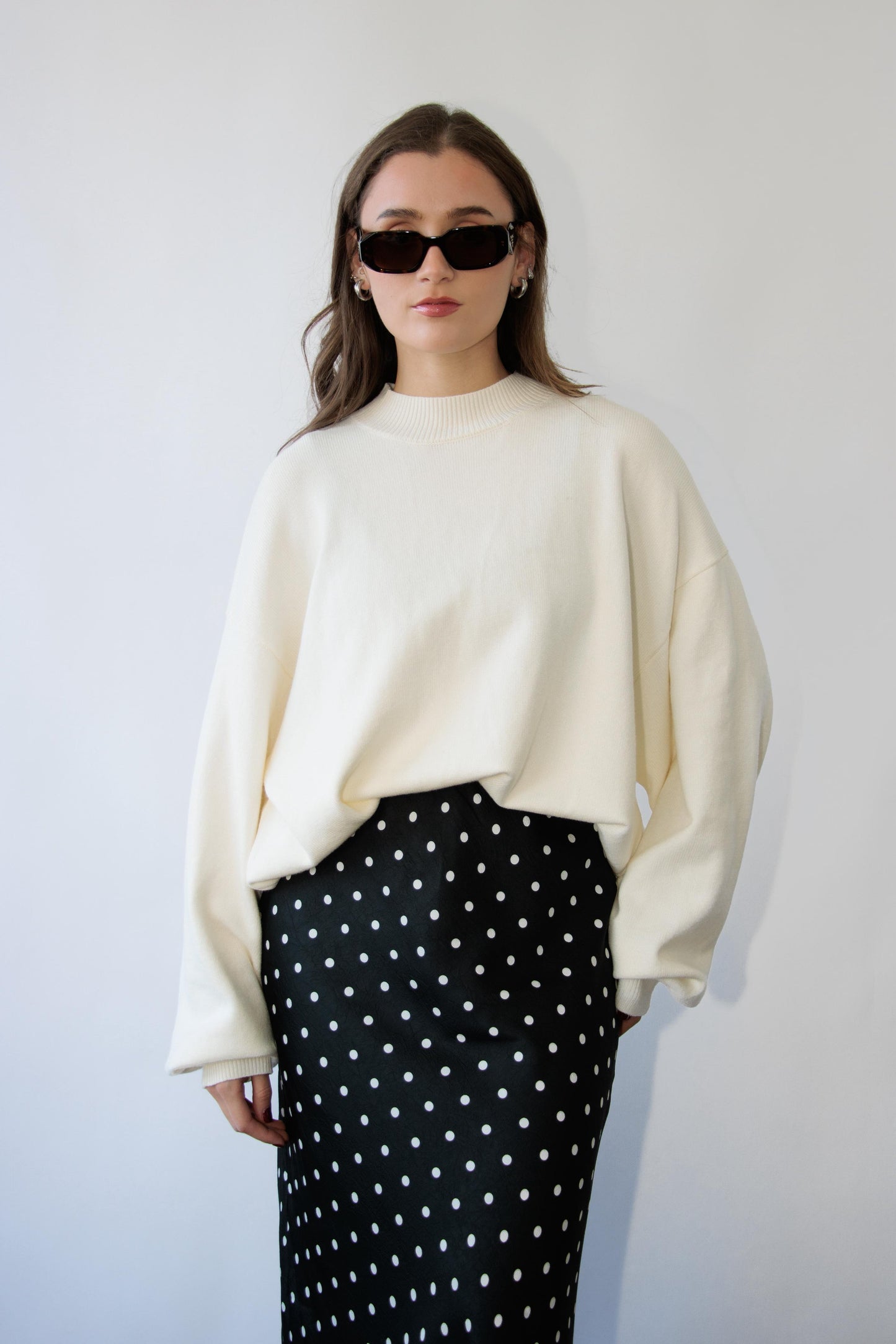 Cream Oversized Sweater