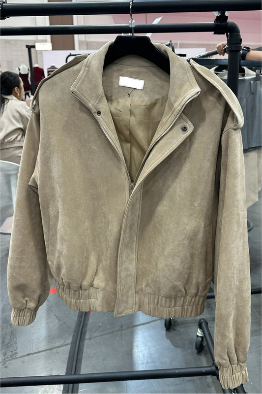 Suede Bomber Jacket