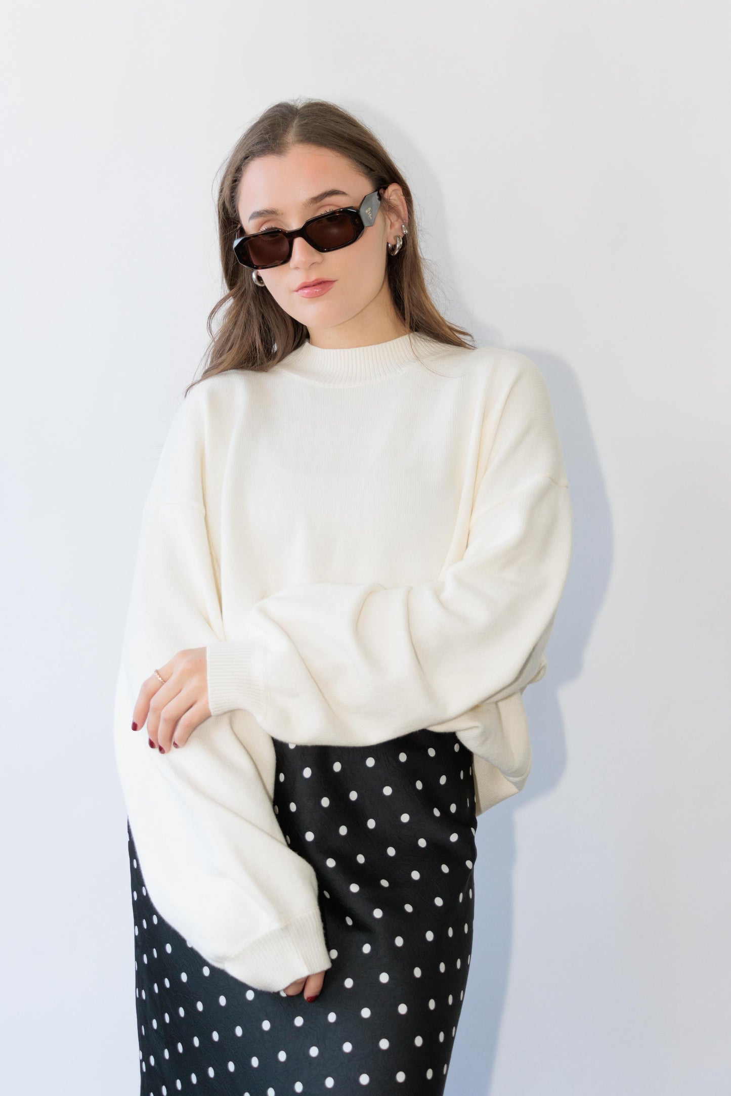 Cream Oversized Sweater