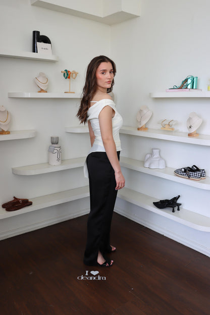 Kiley Ivory Asymmetrical Top