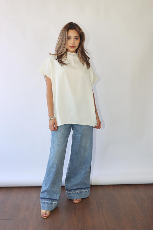 Sophia Satin Oversized Top