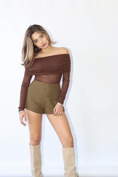 Charles Brown Mesh Top