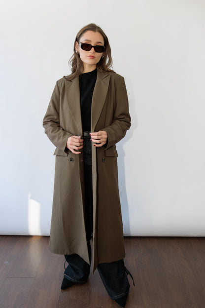 Olive Long Blazer