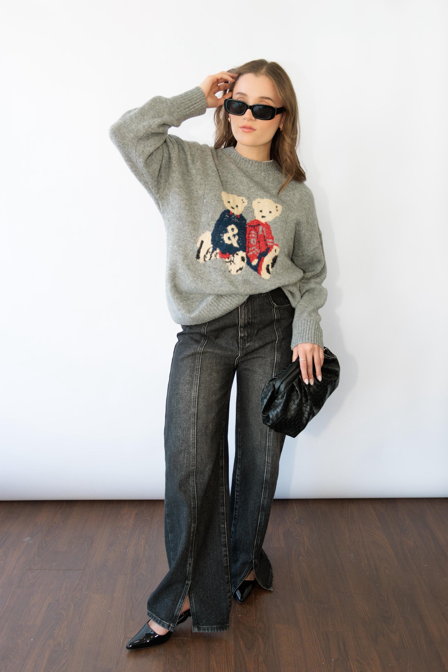 Grey Teddy Bears Sweater